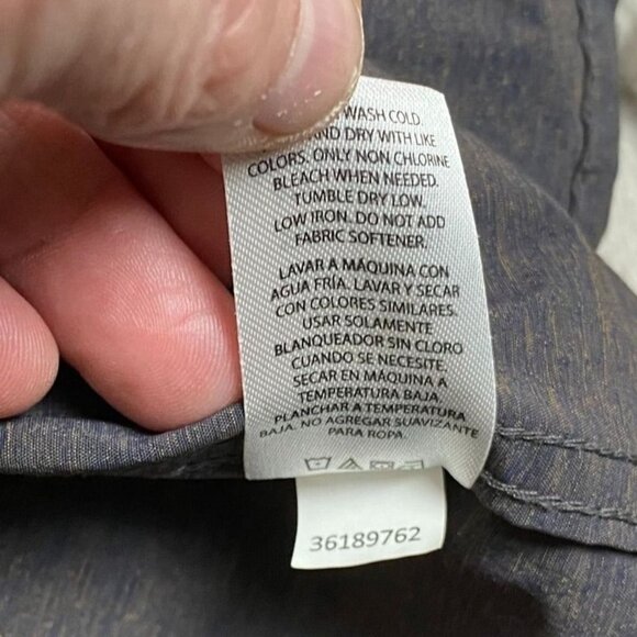 SwissTech Mens Shirt S Charcoal Button-Up Long Sleeve Comfortable Fit - Picture 8 of 10